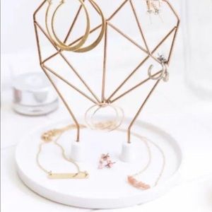 COXET WIRE HEART CERAMIC JEWELRY HOLDER brand new
